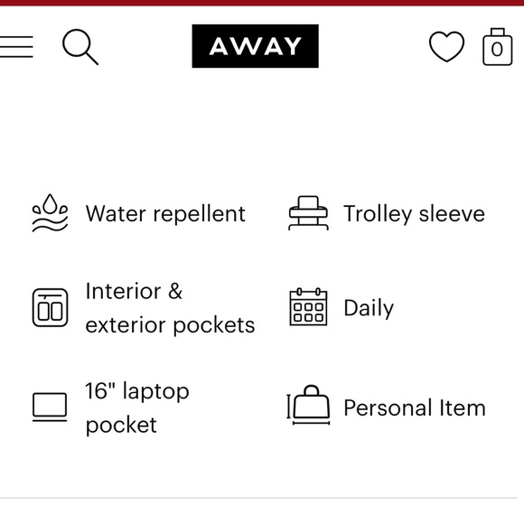 Away The Everywhere Bag in Jet Black EUC! - Picture 6 of 15